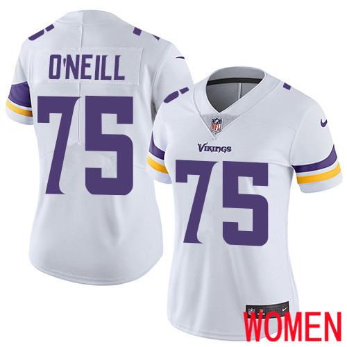 Minnesota Vikings #75 Limited Brian O Neill White Nike NFL Road Women Jersey Vapor Untouchable->youth nfl jersey->Youth Jersey